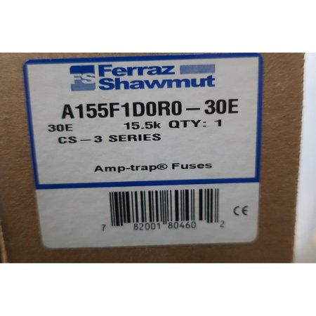 Ferraz Shawmut Limiter Fuse, A155 Series, 30A, 15500V AC, Cylindrical A155F1D0R0-30E
